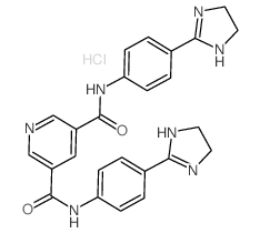 N,N-bis[4-(4,5-dihydro-1H-imidazol-2-yl)phenyl]pyridine-3,5-dicarboxamide structure