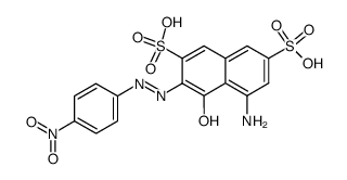 5-amino-4-hydroxy-3-(4-nitro-phenylazo)-naphthalene-2,7-disulfonic acid Structure