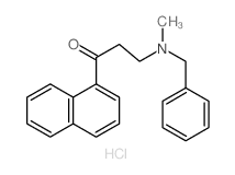 1-Propanone,3-[methyl(phenylmethyl)amino]-1-(1-naphthalenyl)-, hydrochloride (1:1) structure