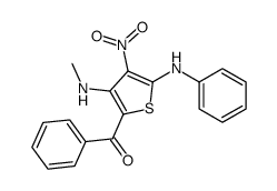 [5-anilino-3-(methylamino)-4-nitrothiophen-2-yl]-phenylmethanone结构式