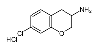 7-chloro-3,4-dihydro-2H-chromen-3-amine,hydrochloride Structure