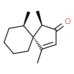 Spiro[4.5]dec-3-en-2-one, 1,4,6-trimethyl-, (1R,5R,6R)-rel- (9CI) structure