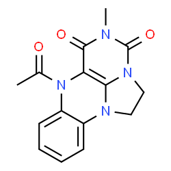 4H,7H-Benz[g]imidazo[1,2,3-ij]pteridine-4,6(5H)-dione,7-acetyl-1,2-dihydro-5-methyl- Structure