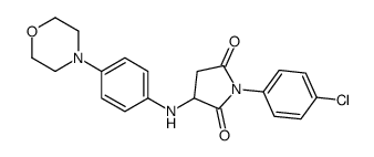 1-(4-chlorophenyl)-3-(4-morpholin-4-ylanilino)pyrrolidine-2,5-dione结构式