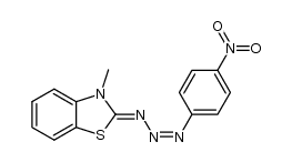 3-methyl-2-[(1Ξ,2Z)-(4-nitro-phenyl)-triazenylidene]-2,3-dihydro-benzothiazole Structure