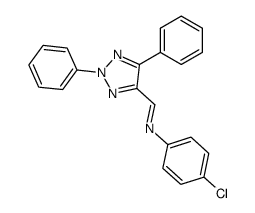 4-chloro-N-(2,5-diphenyl-2H-[1,2,3]triazol-4-ylmethylene)-aniline结构式