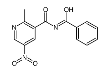 N-benzoyl-2-methyl-5-nitropyridine-3-carboxamide结构式