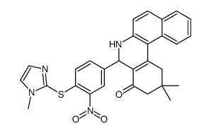 2,2-dimethyl-5-[4-(1-methylimidazol-2-yl)sulfanyl-3-nitrophenyl]-1,3,5,6-tetrahydrobenzo[a]phenanthridin-4-one Structure