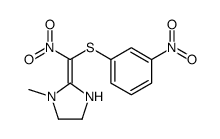 1-methyl-2-[nitro-(3-nitrophenyl)sulfanylmethylidene]imidazolidine Structure