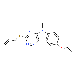 5H-1,2,4-Triazino[5,6-b]indole,8-ethoxy-5-methyl-3-(2-propenylthio)-(9CI) picture