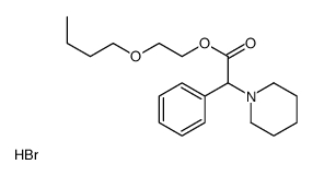 2-butoxyethyl alpha-phenylpiperidine-1-acetate hydrobromide structure