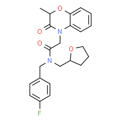 4H-1,4-Benzoxazine-4-acetamide,N-[(4-fluorophenyl)methyl]-2,3-dihydro-2-methyl-3-oxo-N-[(tetrahydro-2-furanyl)methyl]-(9CI) structure