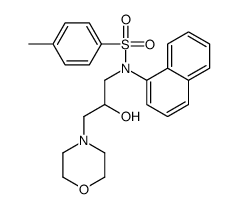 N-(2-hydroxy-3-morpholin-4-ylpropyl)-4-methyl-N-naphthalen-1-ylbenzenesulfonamide结构式