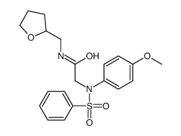 2-[N-(benzenesulfonyl)-4-methoxyanilino]-N-(oxolan-2-ylmethyl)acetamide结构式