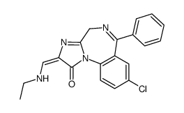 (2E)-8-chloro-2-(ethylaminomethylidene)-6-phenyl-4H-imidazo[1,2-a][1,4]benzodiazepin-1-one Structure