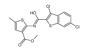methyl 2-[(3,6-dichloro-1-benzothiophene-2-carbonyl)amino]-5-methylthiophene-3-carboxylate Structure