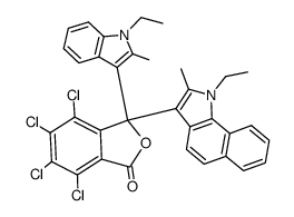 3-(1-Ethyl-2-methylindol-3-yl)-3-(1-ethyl-2-methyl-1H-benzindol-3-yl)-4,5,6,7-tetrachlorphthalid Structure