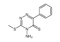 4-amino-3-methylsulfanyl-6-phenyl-1,2,4-triazine-5-thione结构式