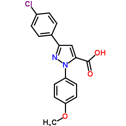 3-(4-Chlorophenyl)-1-(4-methoxyphenyl)-1H-pyrazole-5-carboxylic acid structure