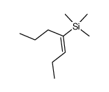 (E)-4-(trimethylsilyl)-3-heptene结构式