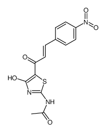 N-{4-Hydroxy-5-[(E)-3-(4-nitro-phenyl)-acryloyl]-thiazol-2-yl}-acetamide Structure