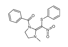 [3-methyl-2-[nitro(phenylsulfanyl)methylidene]imidazolidin-1-yl]-phenylmethanone Structure