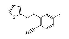 4-methyl-2-(2-thiophen-2-ylethyl)benzonitrile结构式