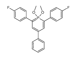 2,6-bis-(4-fluoro-phenyl)-1,1-dimethoxy-4-phenyl-1λ5-phosphinine结构式