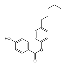 (4-pentylphenyl) 4-hydroxy-2-methylbenzoate Structure