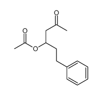 (5-oxo-1-phenylhexan-3-yl) acetate Structure