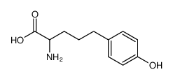 L-2-amino-5-(p-hydroxyphenyl)pentanoic acid结构式