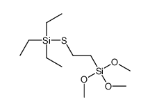 triethyl(2-trimethoxysilylethylsulfanyl)silane Structure