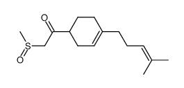 1(4-methyl-3-pentenyl)-4-(1-oxo-2-metholsulphinylethyl)cyclohex-1-one Structure