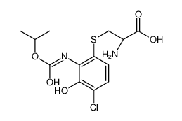 (2R)-2-amino-3-[4-chloro-3-hydroxy-2-(propan-2-yloxycarbonylamino)phenyl]sulfanylpropanoic acid Structure