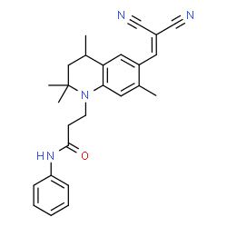 6-(2,2-dicyanovinyl)-3,4-dihydro-2,2,4,7-tetramethyl-N-phenyl-2H-quinoline-1-propylamine Structure