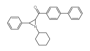 Methanone,[1,1'-biphenyl]-4-yl(1-cyclohexyl-3-phenyl-2-aziridinyl)-, cis- (9CI) Structure