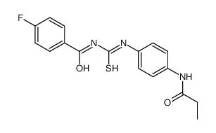 4-fluoro-N-[[4-(propanoylamino)phenyl]carbamothioyl]benzamide Structure