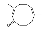 3,7-dimethylcyclodeca-2,6-dien-1-one Structure