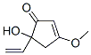 5-Hydroxy-3-methoxy-5-vinyl-2-cyclopenten-1-one结构式