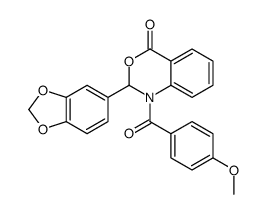 2-(1,3-benzodioxol-5-yl)-1-(4-methoxybenzoyl)-2H-3,1-benzoxazin-4-one结构式