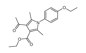 4-Acetyl-1-(4-ethoxy-phenyl)-2,5-dimethyl-1H-pyrrole-3-carboxylic acid ethyl ester Structure