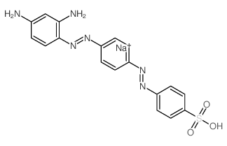 Benzenesulfonic acid,4-[2-[4-[2-(2,4-diaminophenyl)diazenyl]phenyl]diazenyl]-, sodium salt (1:1)结构式