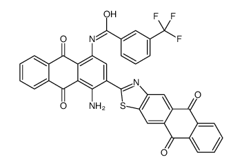 N-[4-amino-3-(5,10-dihydro-5,10-dioxoanthra[2,3-d]thiazol-2-yl)-9,10-dihydro-9,10-dioxo-1-anthryl]-3-(trifluoromethyl)benzamide Structure