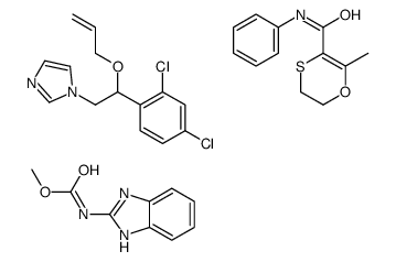 1-[2-(2,4-dichlorophenyl)-2-prop-2-enoxyethyl]imidazole,methyl N-(1H-benzimidazol-2-yl)carbamate,6-methyl-N-phenyl-2,3-dihydro-1,4-oxathiine-5-carboxamide结构式