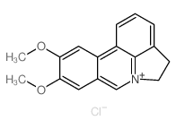 Pyrrolo[3,2,1-de]phenanthridinium, 4,5-dihydro-9,10-dimethoxy-, chloride structure