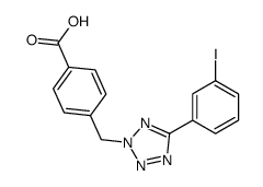 4-[[5-(3-iodophenyl)tetrazol-2-yl]methyl]benzoic acid结构式