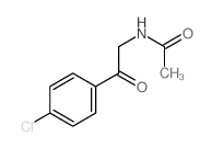 N-[2-(4-chlorophenyl)-2-oxo-ethyl]acetamide structure