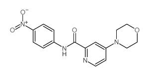 4-morpholin-4-yl-N-(4-nitrophenyl)pyridine-2-carboxamide结构式