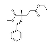 5-O-ethyl 1-O-methyl (2S)-2-(benzylideneamino)-2-methylpentanedioate Structure