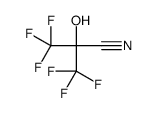 3,3,3-trifluoro-2-hydroxy-2-(trifluoromethyl)propanenitrile结构式